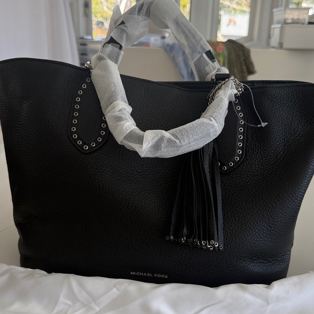 Michael Kors Black Tote with Tassel Detail